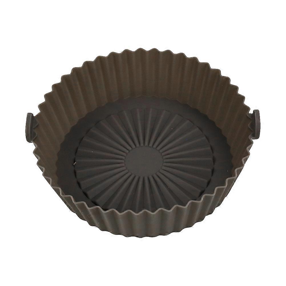 Baking Liners Air Fryer Pad Reusable Non-stick Silicone Grey 16.50X16.50X5.00CM Heat-resistant 1Pack