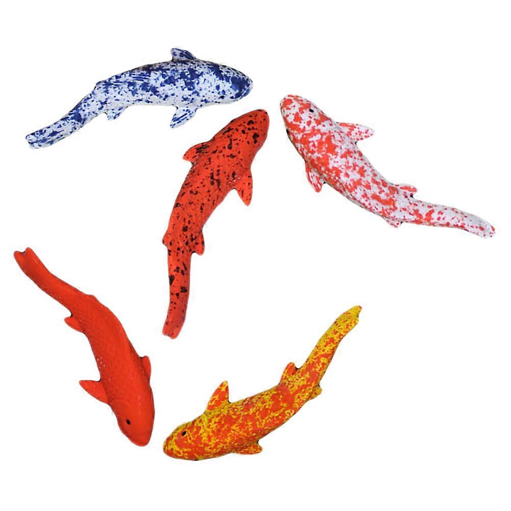 5pcs Realistic Mini Koi Fish Figurines – Durable Aquarium Ornaments for Home & Office Decor, Easy to Clean, No Assembly Required