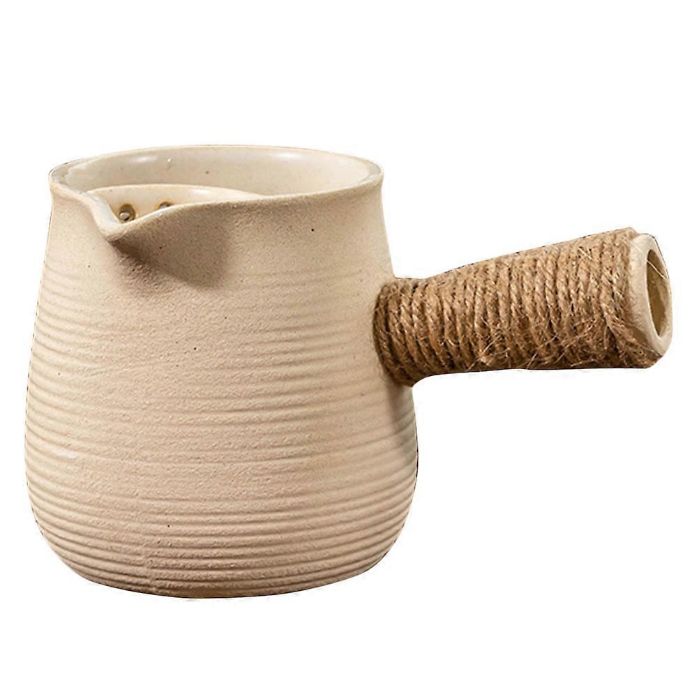 Clay Teapot For Stovetop Portable Use Beige Color 17.00X10.00X8.00CM Tea Brewing 1Pack