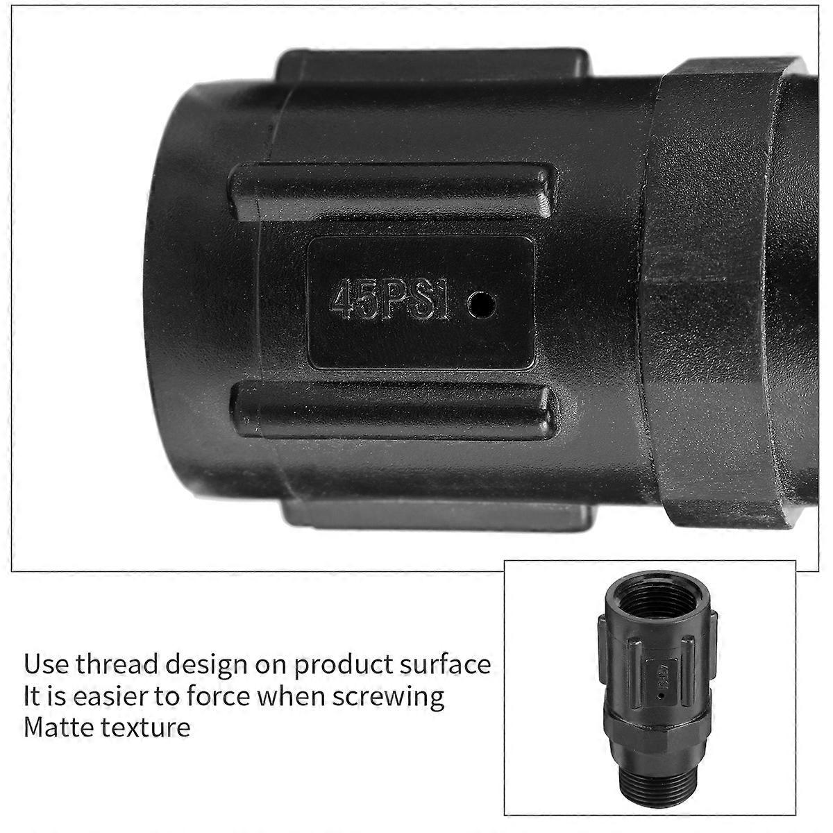 Regulator pentru sistem de picurare Reglare irigare prin picurare 3/4 inch 45 psi negru 7.40X3.20X3.20CM Echipament de irigare 1 buc