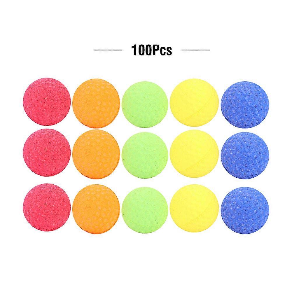 100PCS Colorful Soft PU Bullet Balls 2.2cm for Toy Gun Refill