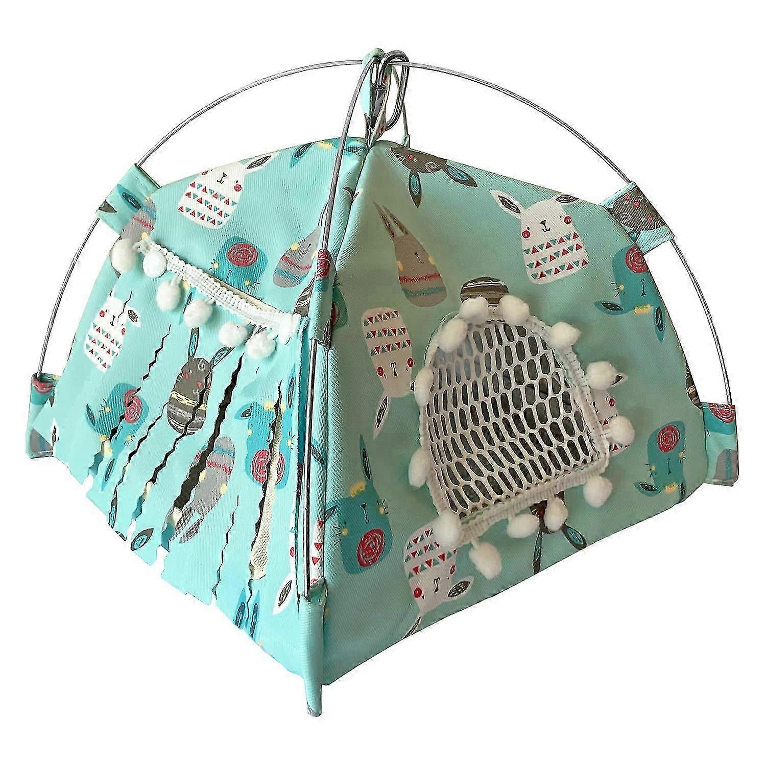 Small Blue Animal Tent for Kids Indoor Playhouse, Perfect for Playtime Adventures in Smaller Spaces