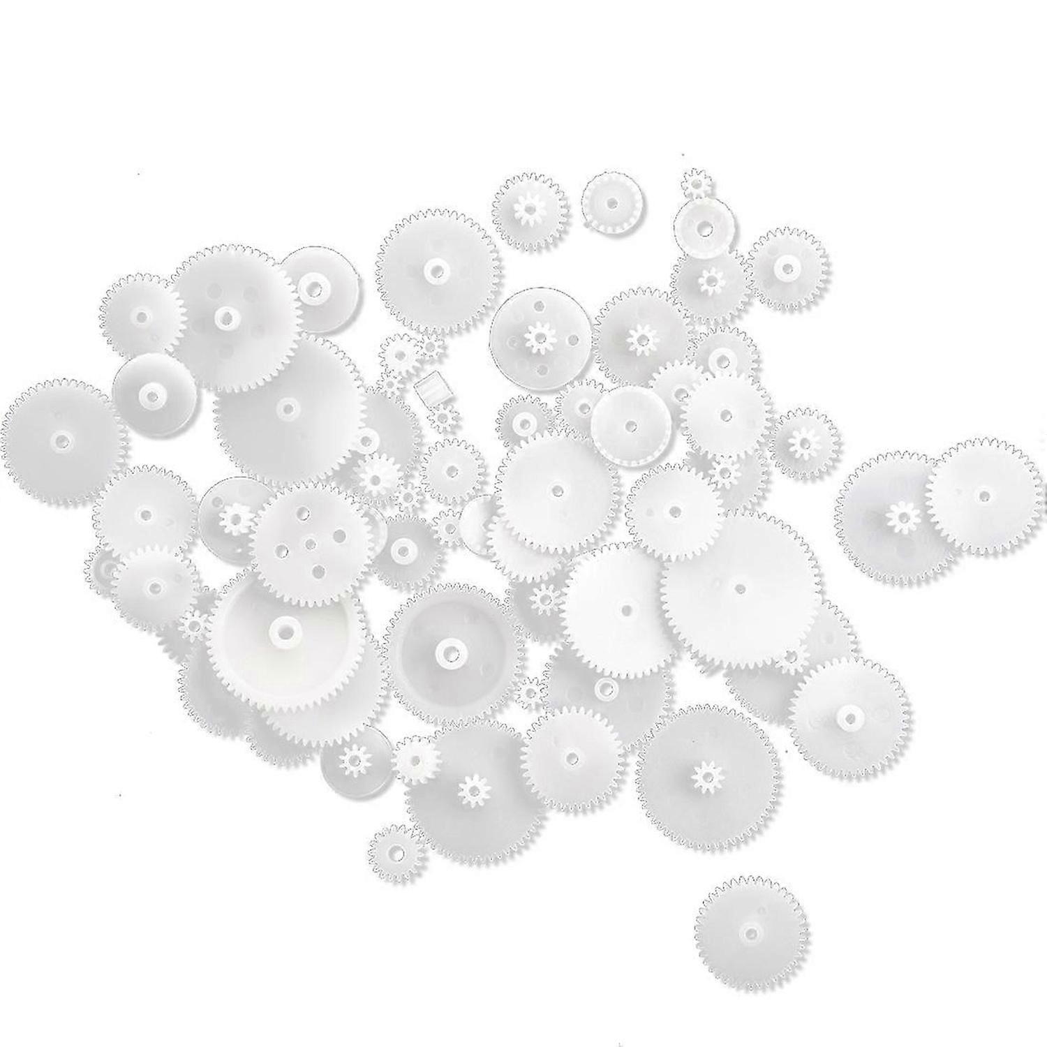 Different Styles White Plastic Gear Set 58 Pcs for RC Toys