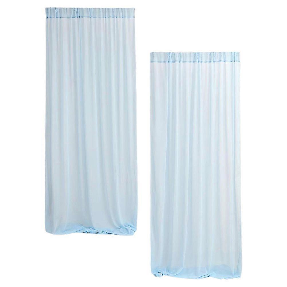 Bride Decor Wedding Organza Adornment Background Gauze Curtain Decorative Yarn Prop For Wedding Party Rectangular Cozy Atmosphere 2Set