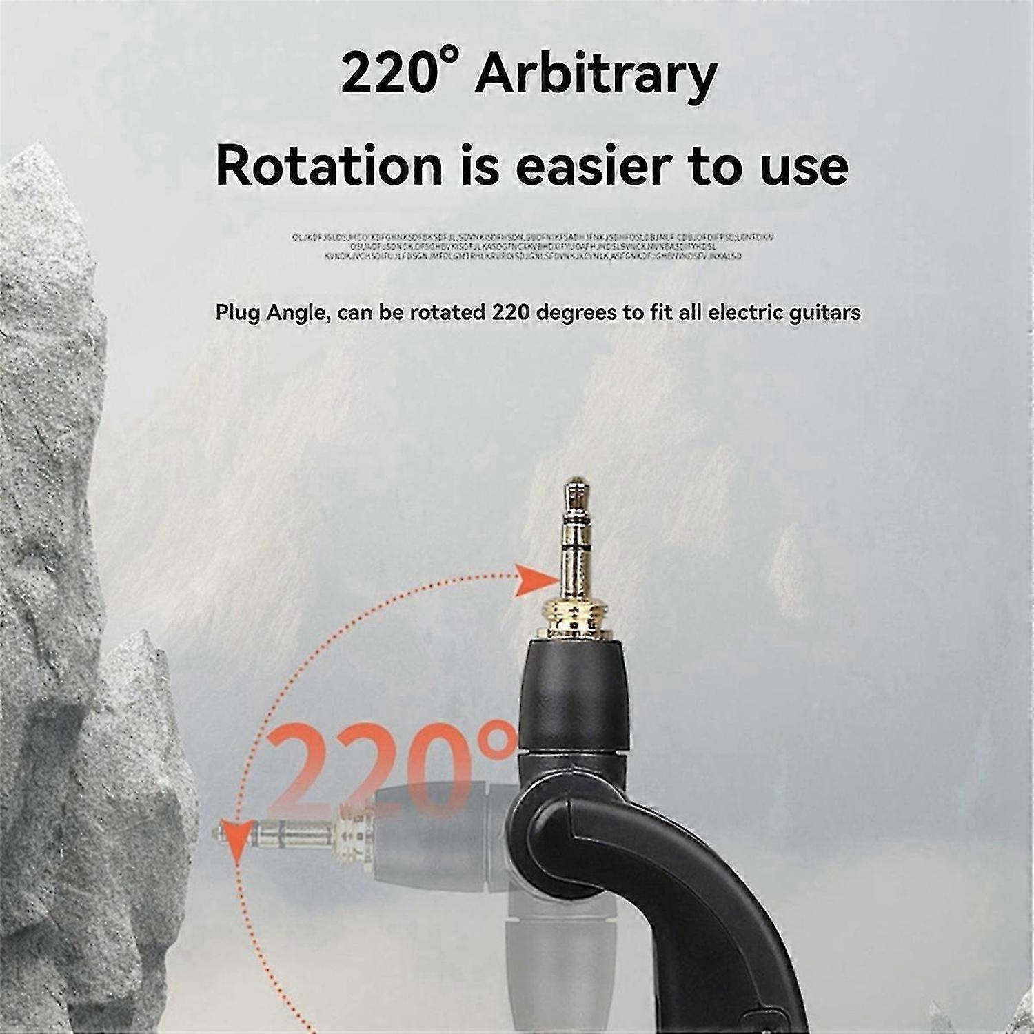 Wireless Guitar System Audio Digital Guitar Transmitter Receiver Built-in Rechargeable Battery for E