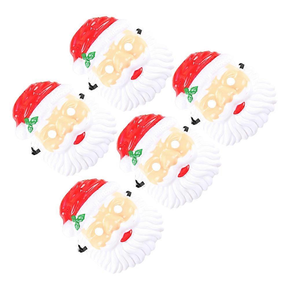 Costume Mask Santa Claus Design Multi 24x20x0.1cm Christmas Photo Props for Photographers 5Set