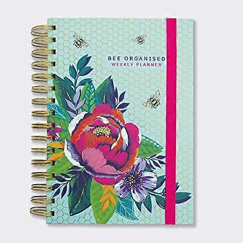 Floral Weekly Planner Book | Mothers Day Gift Organiser Hardback Spiral Notepad