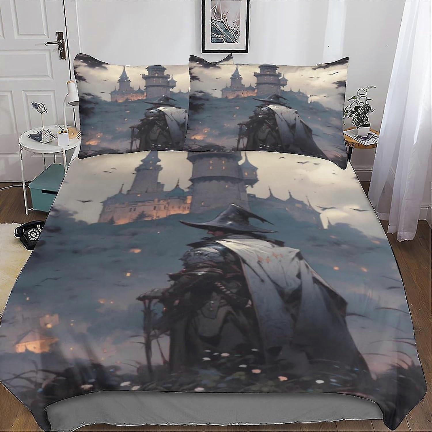 Teenage Girl Collection Bedding Sets Soft Anti-fade Breathable 3D Printing Gothic Duvet Cover Set Fashionable Design, Suitable for Various B