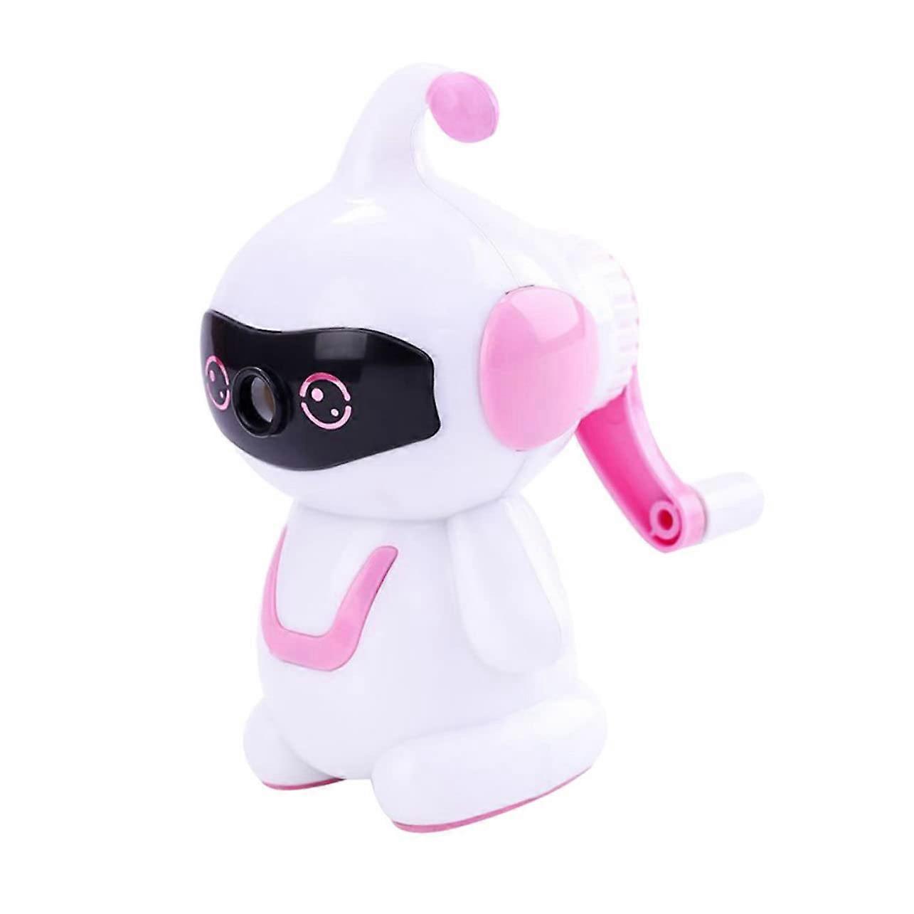 Robot Pencil Sharpener in Cartoon Design, Practical Pencil Sharpener for Material for Various Pen Sizes