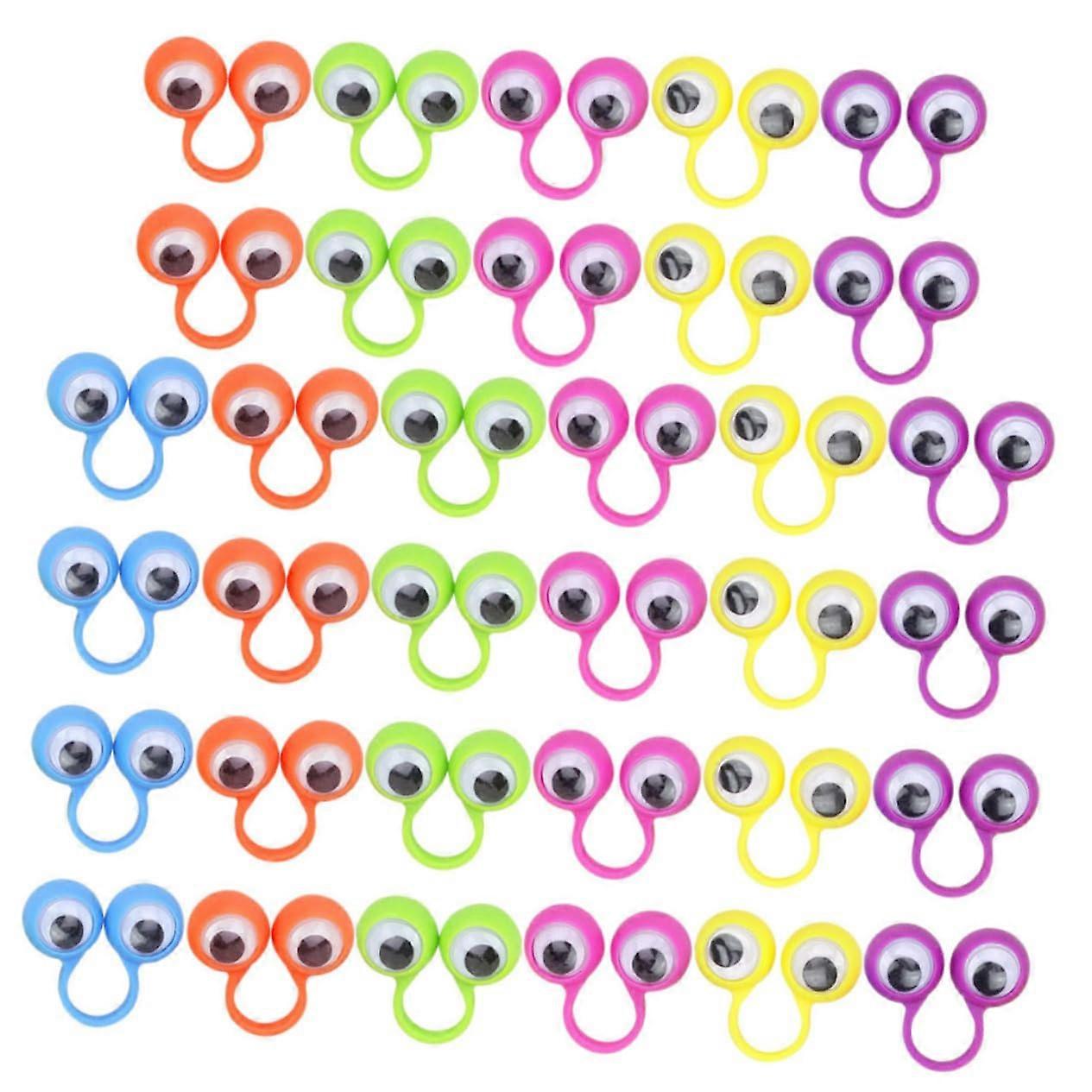 36 Pieces Finger Puppets with Moveable Eyes in Assorted Colors for Role Play, Parties, and Creative Learning Activities