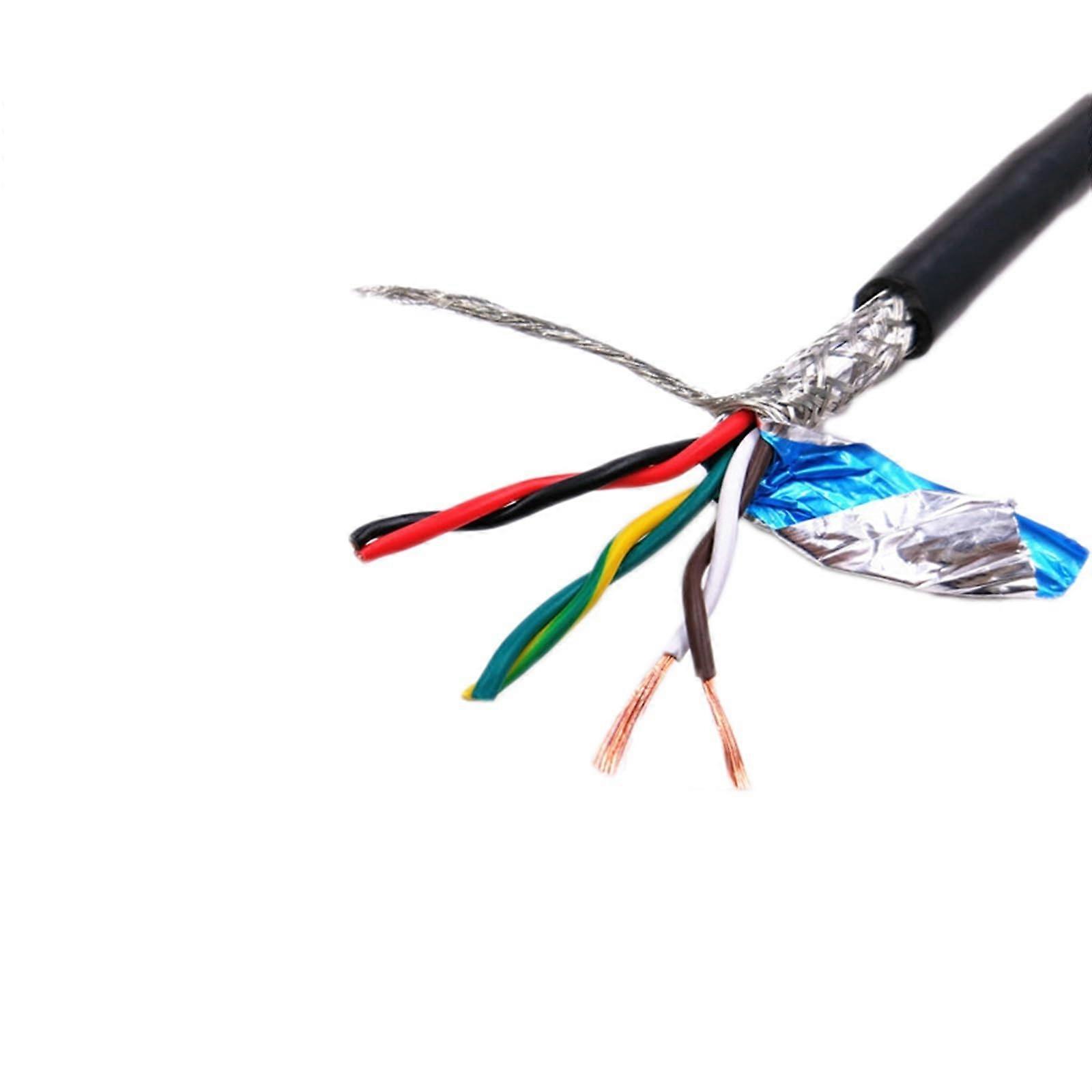 Wire, Twisted Pair Shielded Cable, 1 Meter 20AWG 2Core 4Core 6Core 8Core Pure Copper 485 Signal Cable (6 Core 20AWG)
