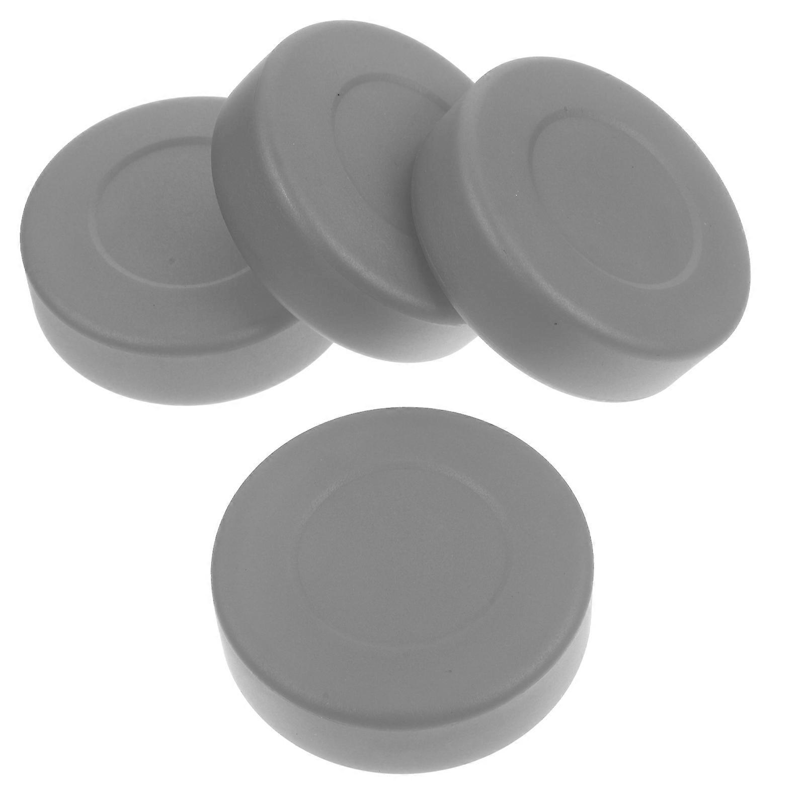 Select Ice Hockey Pucks Training Puck 4Pcs Silver 7.2X7.2X2CM PVC Material For Competition Use And Cultivating Interest In Ice Hockey