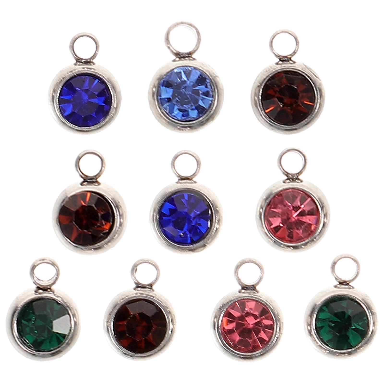 10pcs Rhinestone Pendants for DIY Jewelry Making – Unique Earring Charms, Delicate Decorations for Scrapbooking and Creative Projects