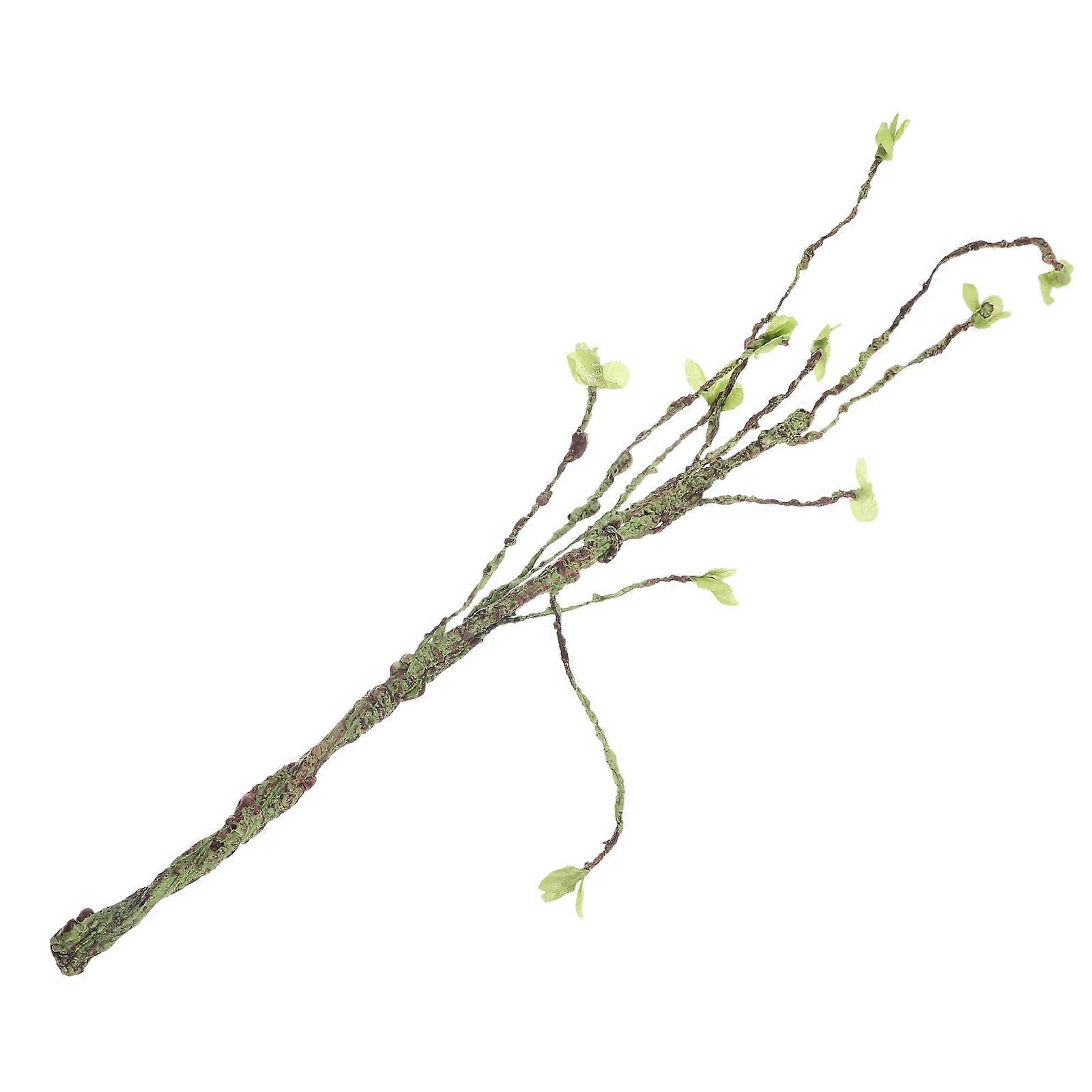 Reptile Tank Landscaping Fake Branch Simulation Twig Model Reptile Climbing Decorative Green 63.00X18.00X13.00CM 1Pcs
