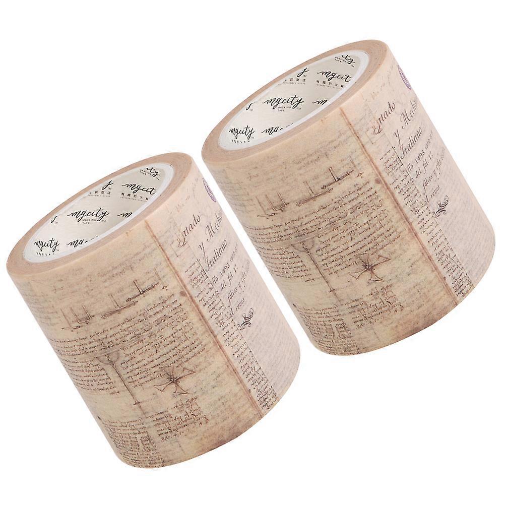 Scrapbook Supply Washi Tape Gothic Style Adhesive Paper For Present Wrapping 2Pcs