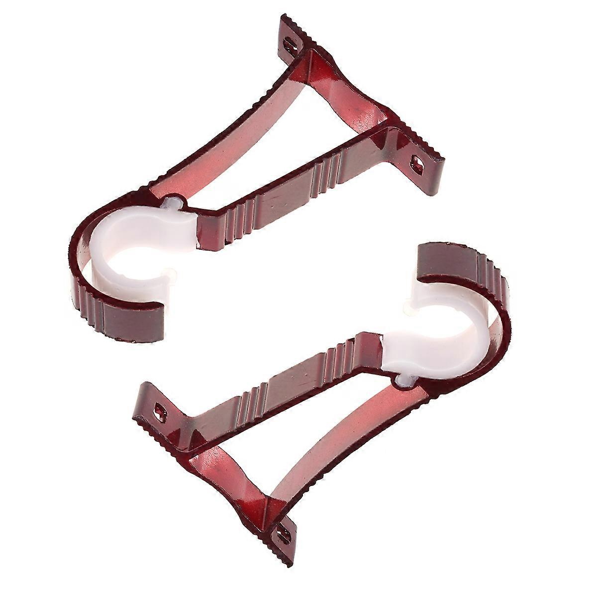 Drapery Rod Brackets Curtain Poles Easy Installation Rectangular Shape Simple and Modern Style 2Pack