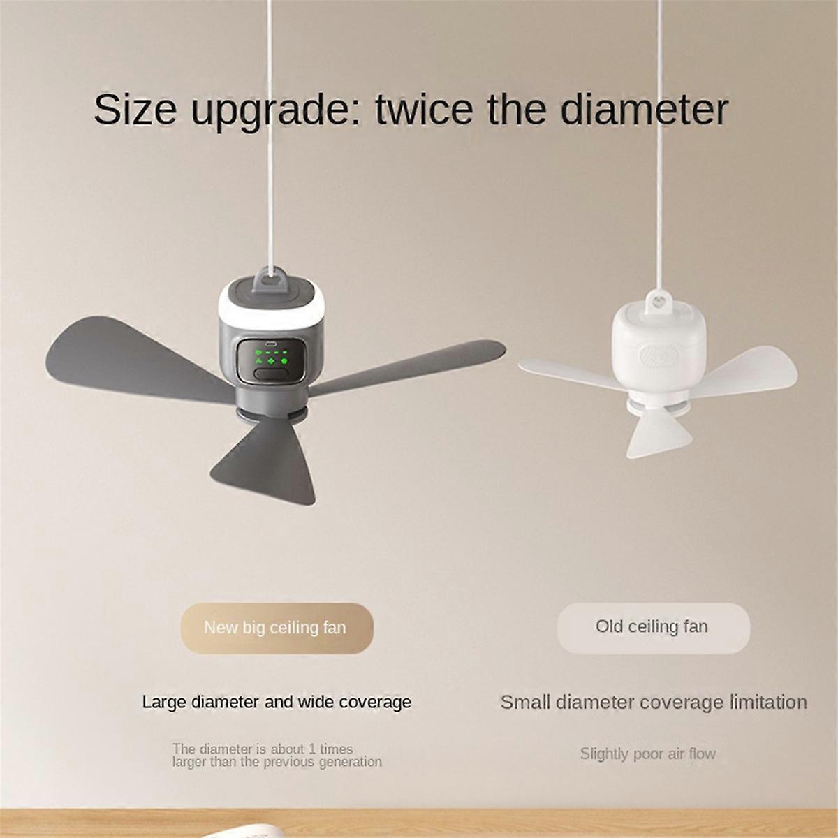 Remote Control Mini Ceiling Fan USB Wireless Cooling Fan Portable