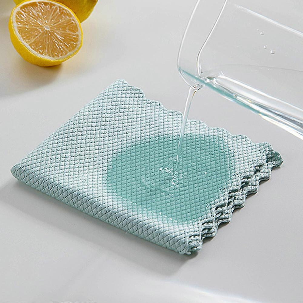 Fish scale rag for glass cleaning kitchen towel 5pcs/lot