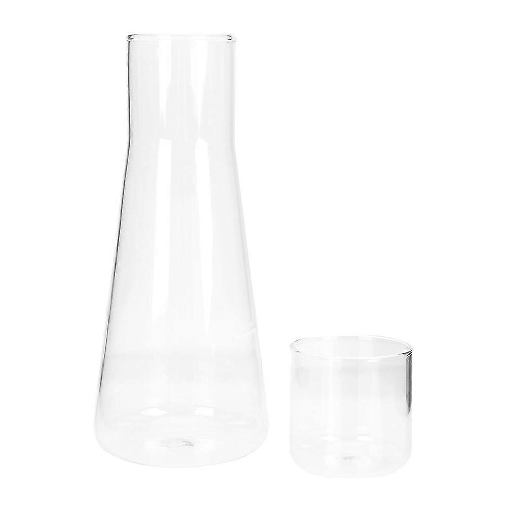 Glass Water Carafe Beverage Dispenser for Iced Tea, Juice, Drinks Heat & Cold Resistant Design, Multi Functional Bedside Accessory