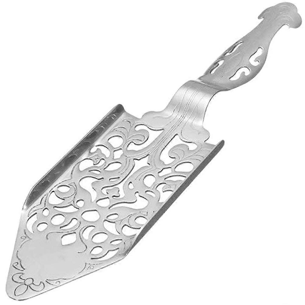 Stainless Steel Absinthe Filter Spoon with Hollowed Slots for Sugar Dissolving, Multi Function Traditional Wormwood Dripper, Easy to Clean and