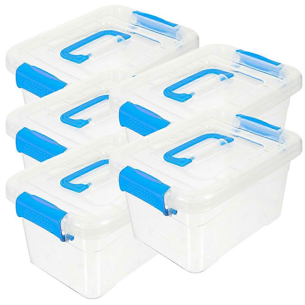 Plastic Storage Box Desktop Storage Organizer Box for Home 5Pcs