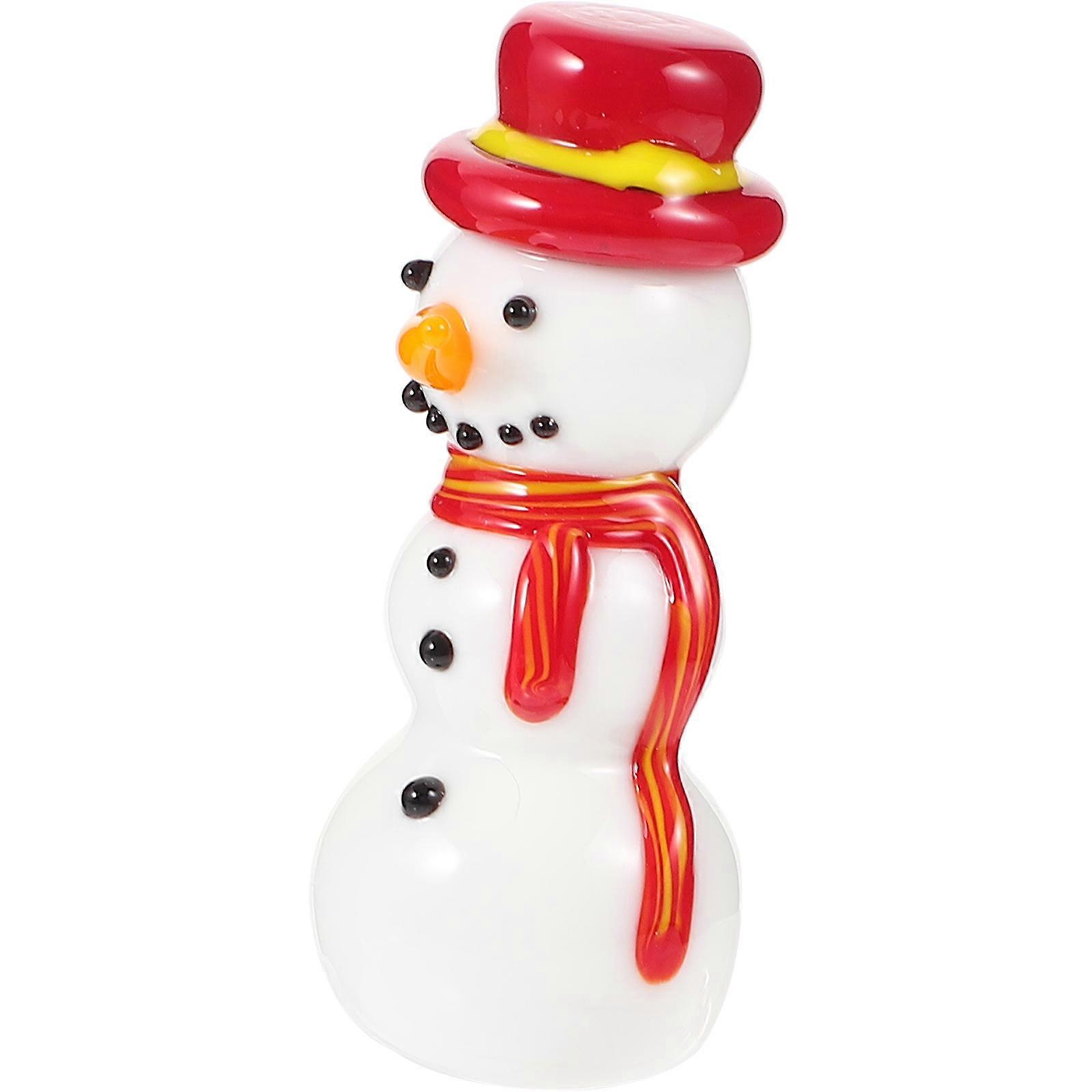 Snowman Ornament Miniature Design Dollhouse Scale Festive Atmosphere Enhancement Assorted Color 5.60X2.70X2.00CM 1Set