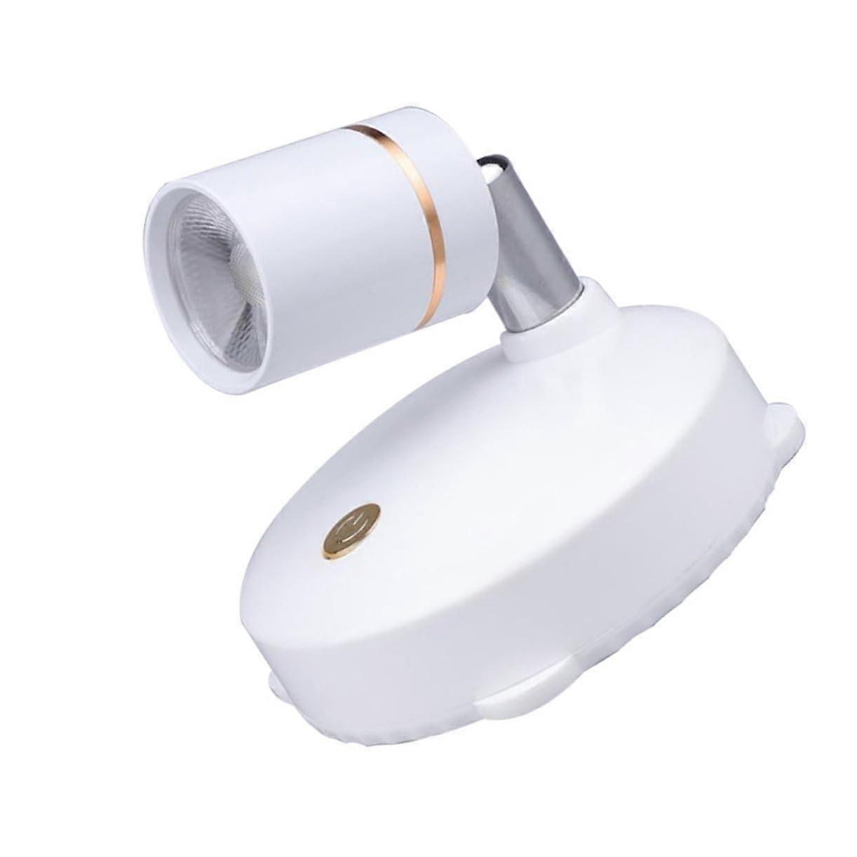 Rechargeable LED Spotlight Mini Remote Controlled Light - USB Powered, ABS Material, 8x8x6CM, Multi-Purpose Interior Decor Lighting