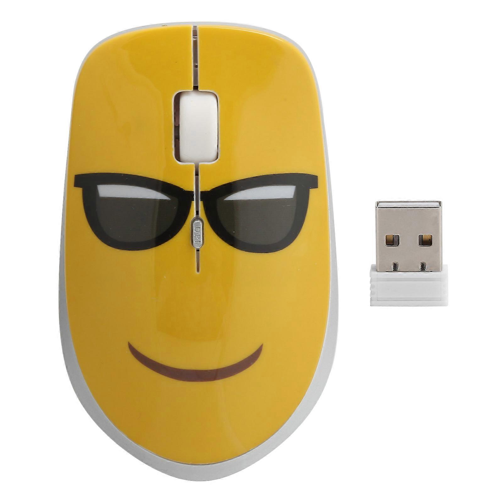 Wireless Mouse Cute Expression Mute Office/Gaming Mice Notebook Desktop Computer Accessories