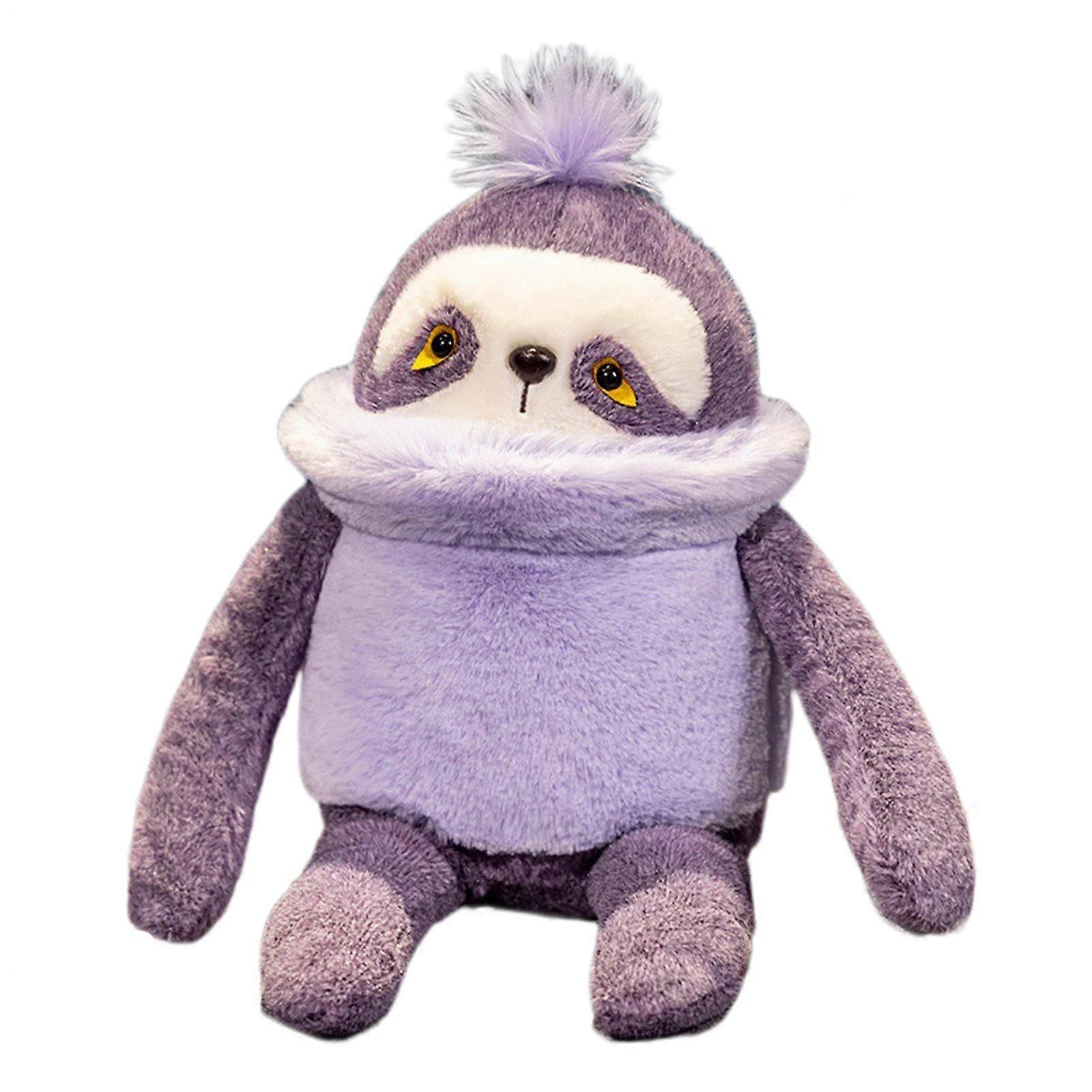 Plush doll, plush toy, motorized sloth doll, plush doll, fluffy, cute purple