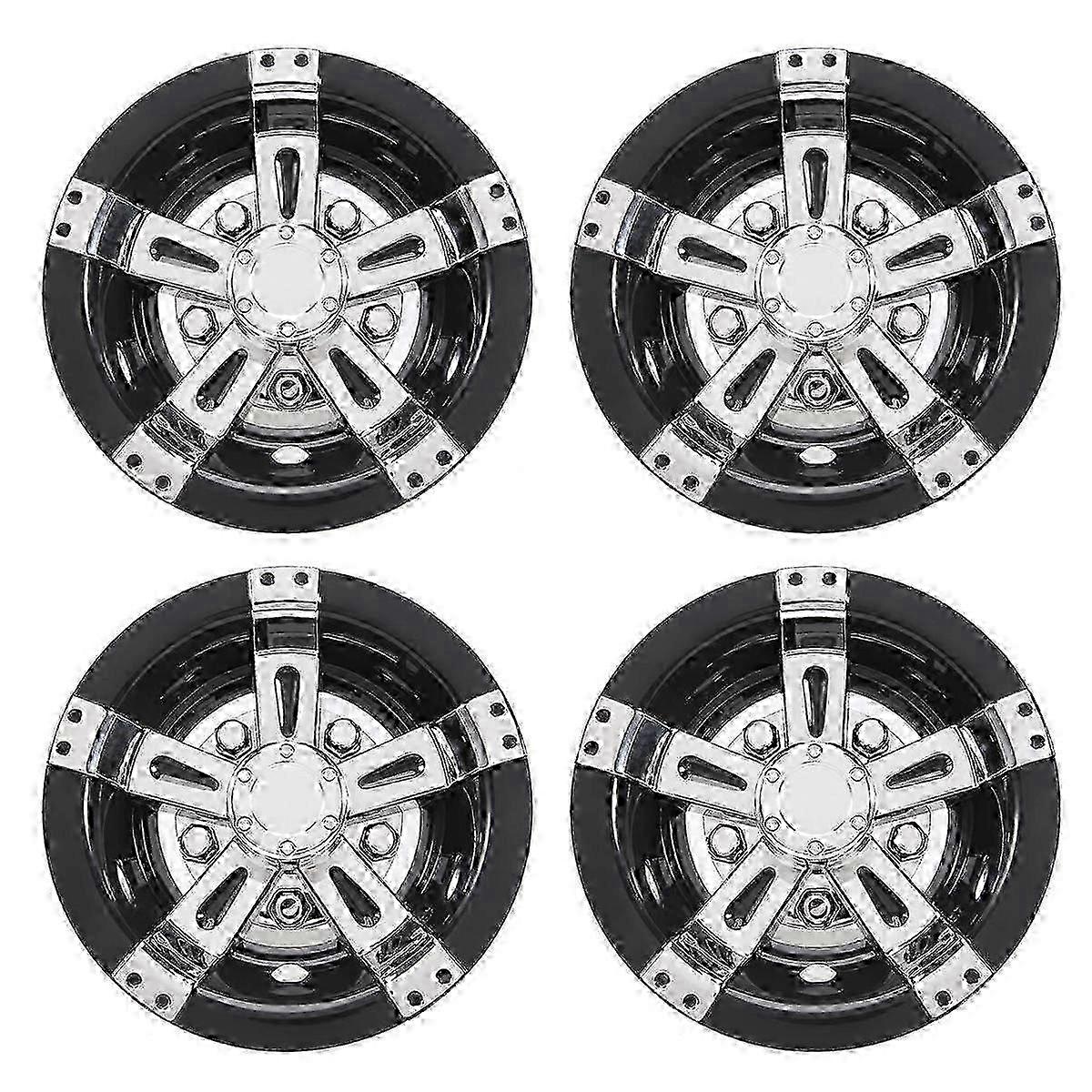 4 قطع 8 بوصة غطاء عجلة عربة الجولف ، غطاء محور تصميم 5 أضلاع لعربات الجولف لسيارة النادي ، js