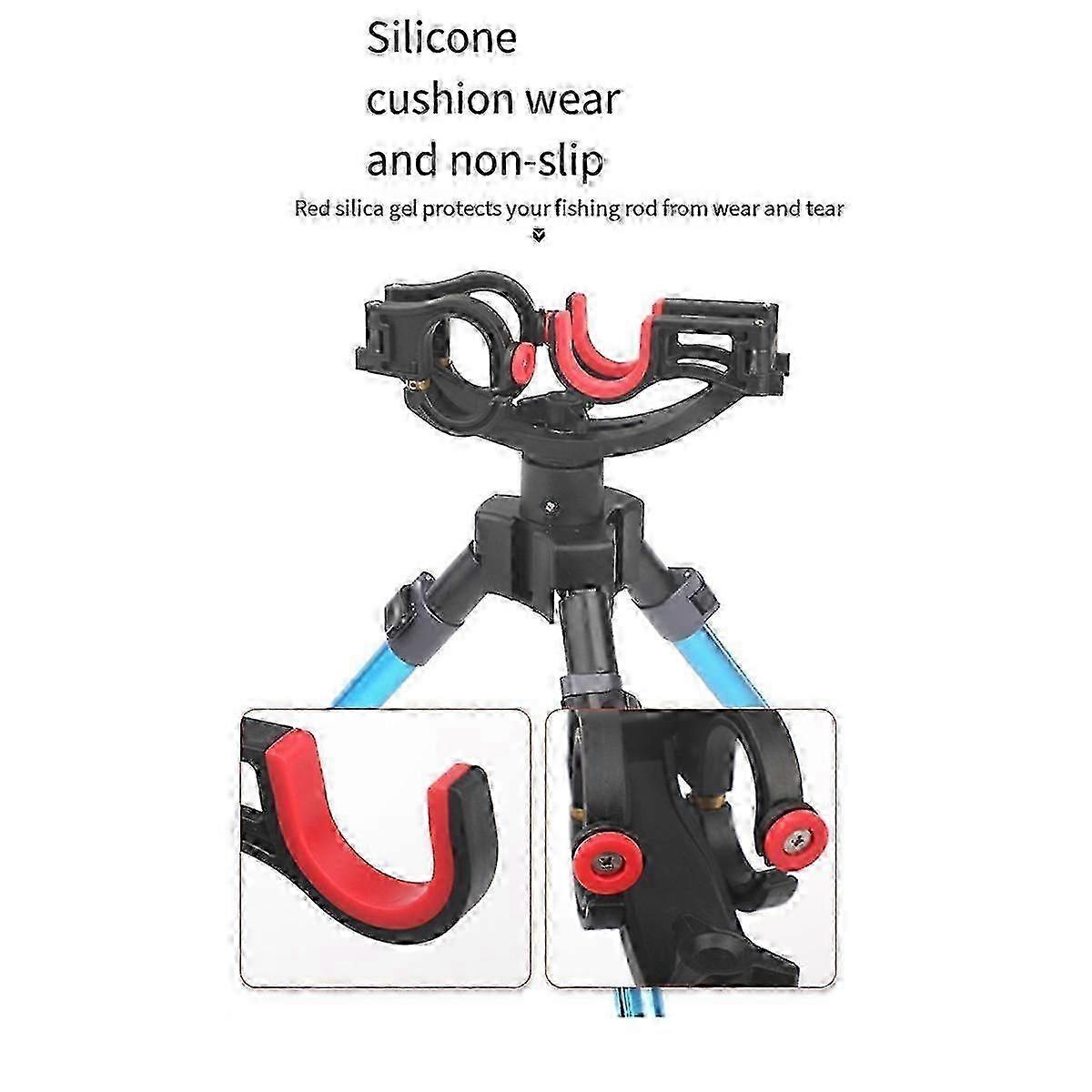 Triangle Fishing Pole Rack Adjustable Foldable Fishing Pole Holder Portable Multifunctional for Out JP