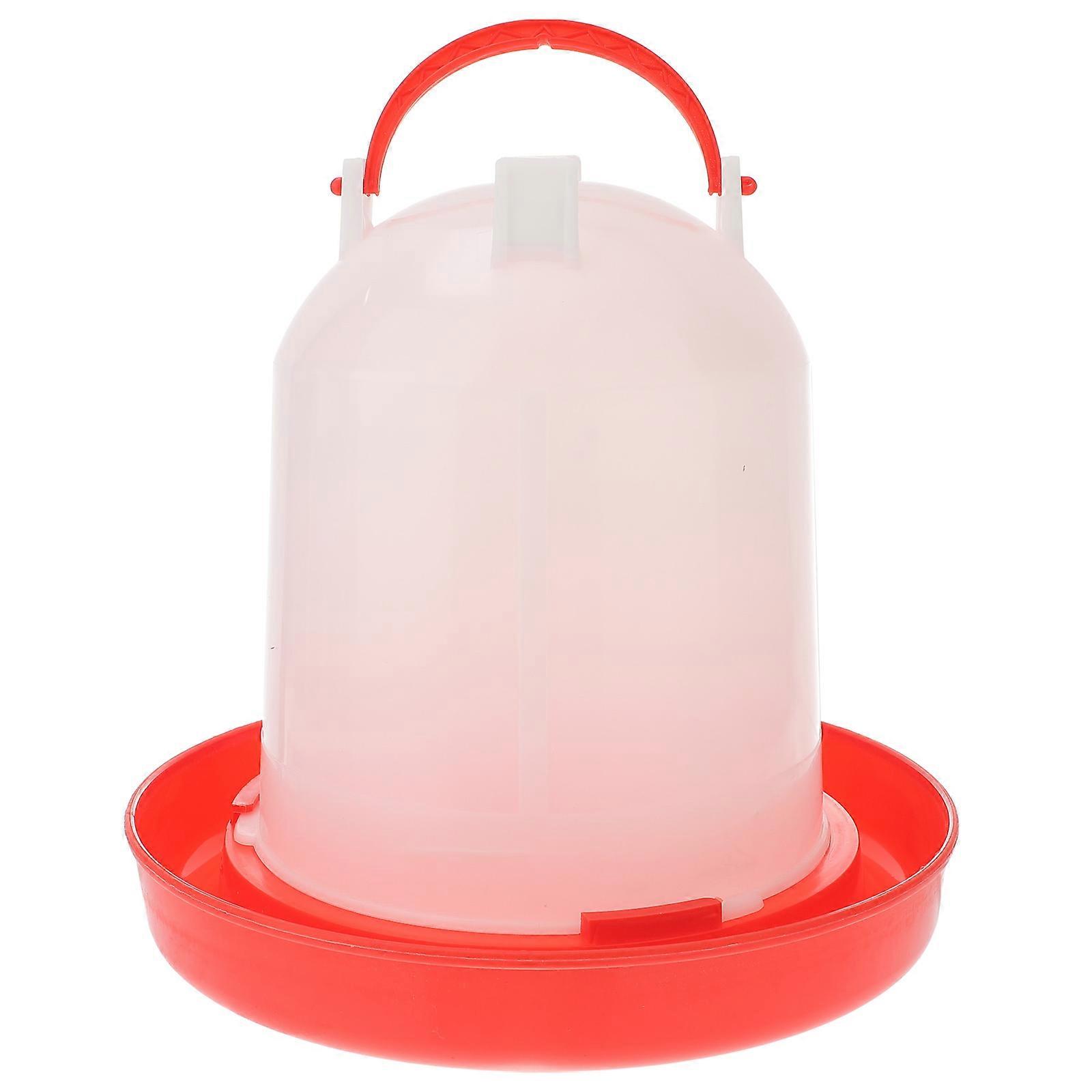 Watering Poultry Feeder Cylindrical Chicken Feeding Container Practical For Poultry Rearing 27.5x25cm Easy Cleaning 1 Set