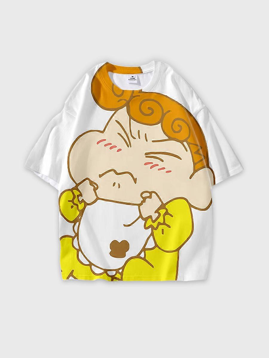 T-shirt round neck Pattern loose short sleeve JW16