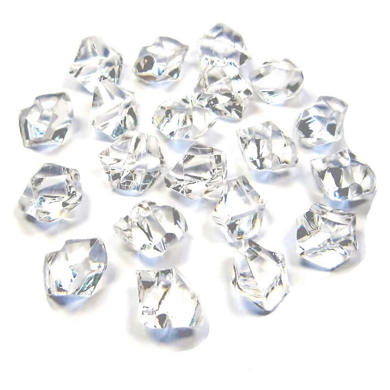 5 x 7 mm Transparent Crystal Stones for Aquariums, Decorative Stones for Fish Containers, Flower Pots and Landscaping, Decorative Stones for Aquariums
