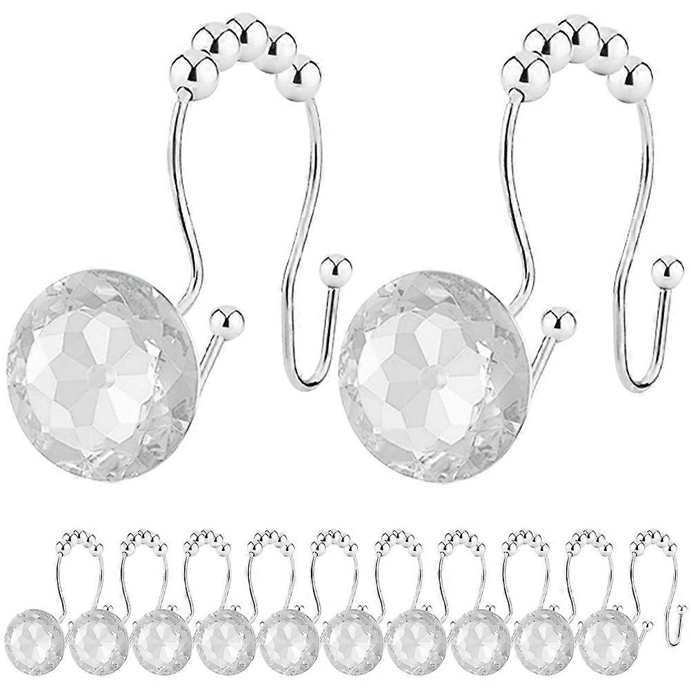 Curtain Tieback Hooks Wall Curtain Holder 12Set Iron Material Smooth Operation For Interior Designers