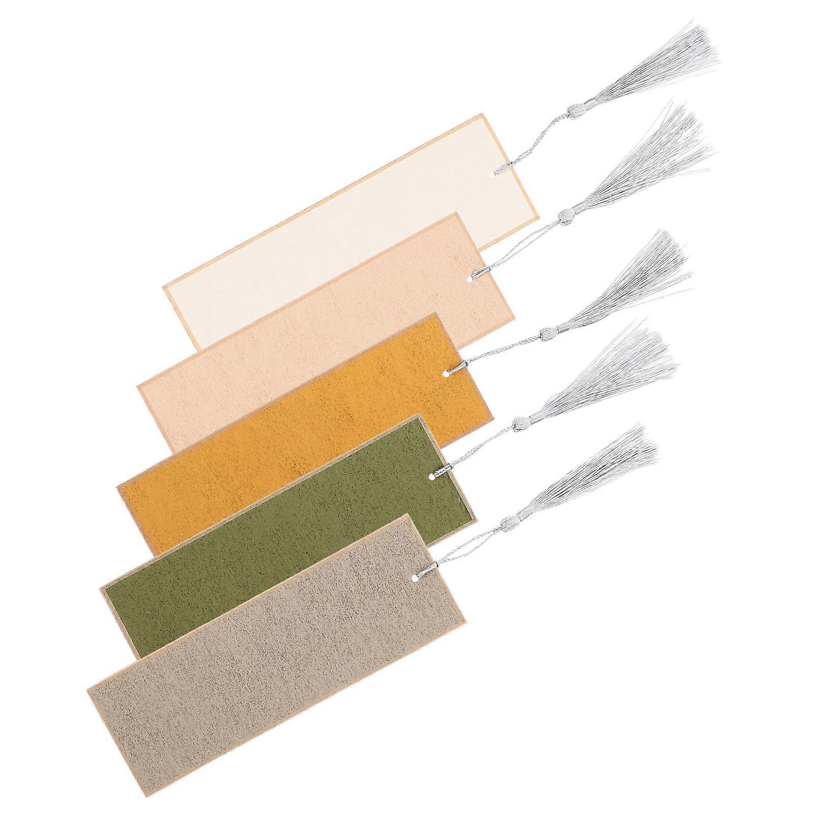 Watercolor Paper Bookmarks Blank Diy Projects Chinese Style Cardstock Assorted Color Rectangular For Wedding Birthday Party 5Pcs