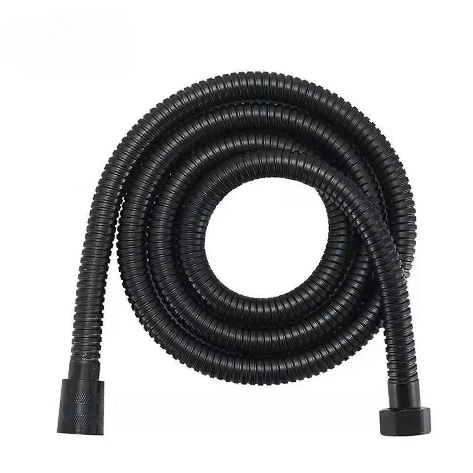 Flexible PVC shower hose replacement, 1.5 m durable black, universal fit