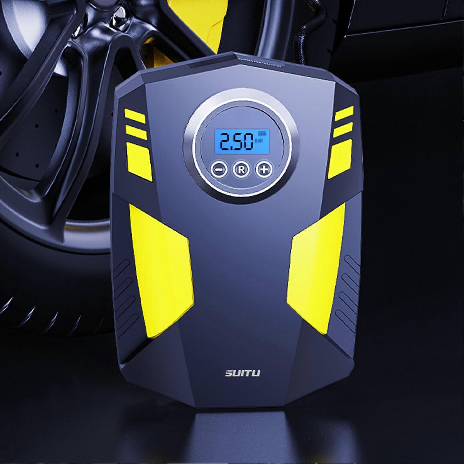 Digital Car Tire Inflator Fast Inflation Portable Handheld Tire Pump Set for Rubber Boats Beach Floating Beds Digital Display 