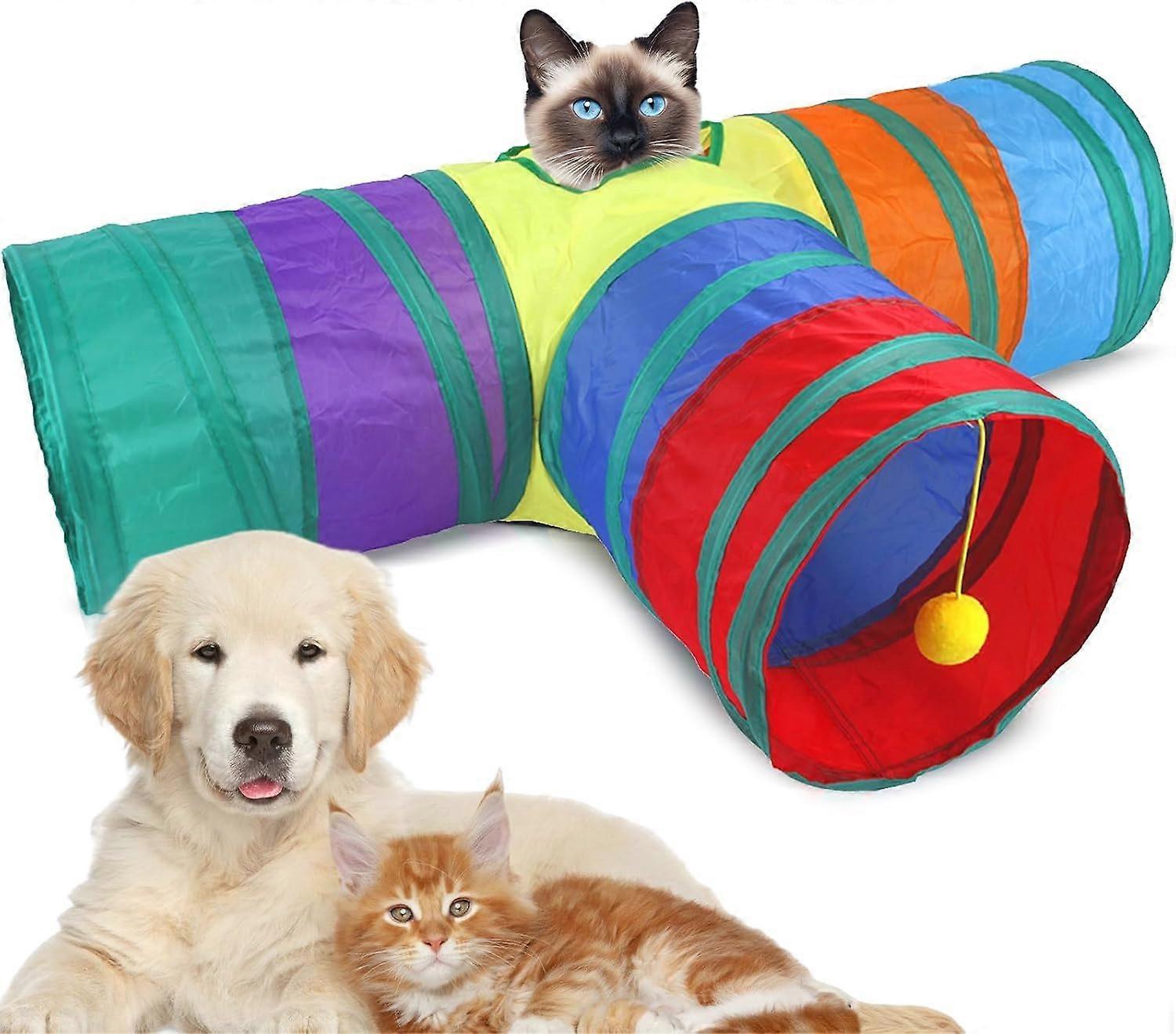 Guinea pig tunnel, rabbit cat tunnel collapsible chew rabbit tunnel pipe hideout small pet activity hideout