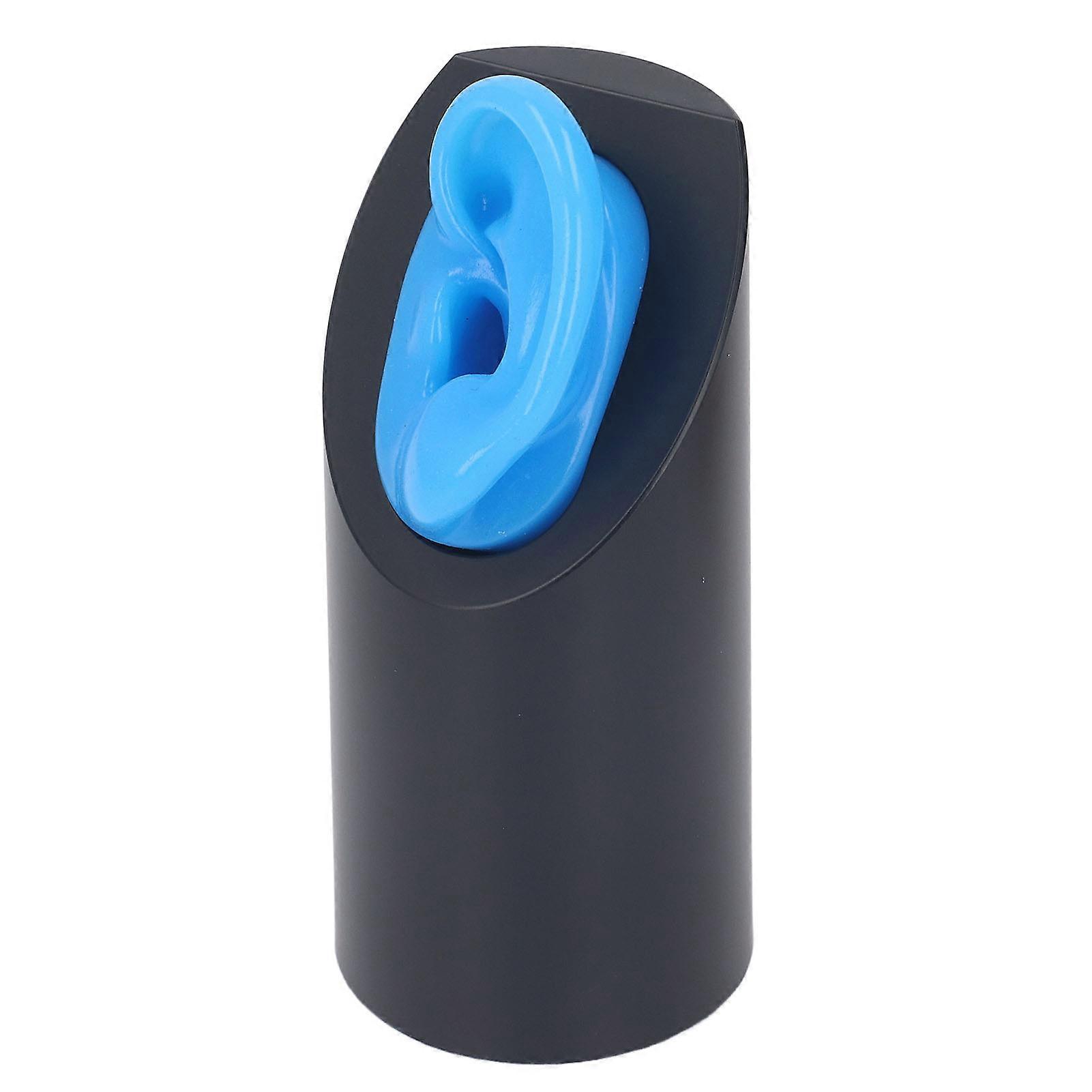 Silicone Ear Model Realistic Soft Artificial Simulation Ear Model with Display Stand for Teaching Instructions Left Ear