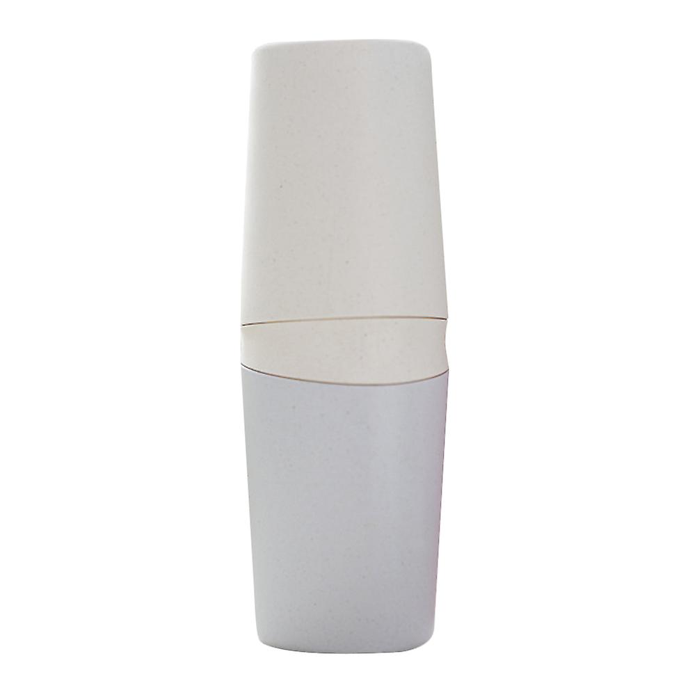 Compact Cup Shape Toothbrush Travel Case for Portable Storage on Business Trips Hiking 7.9×2.6×2.6in Grey 1Pcs