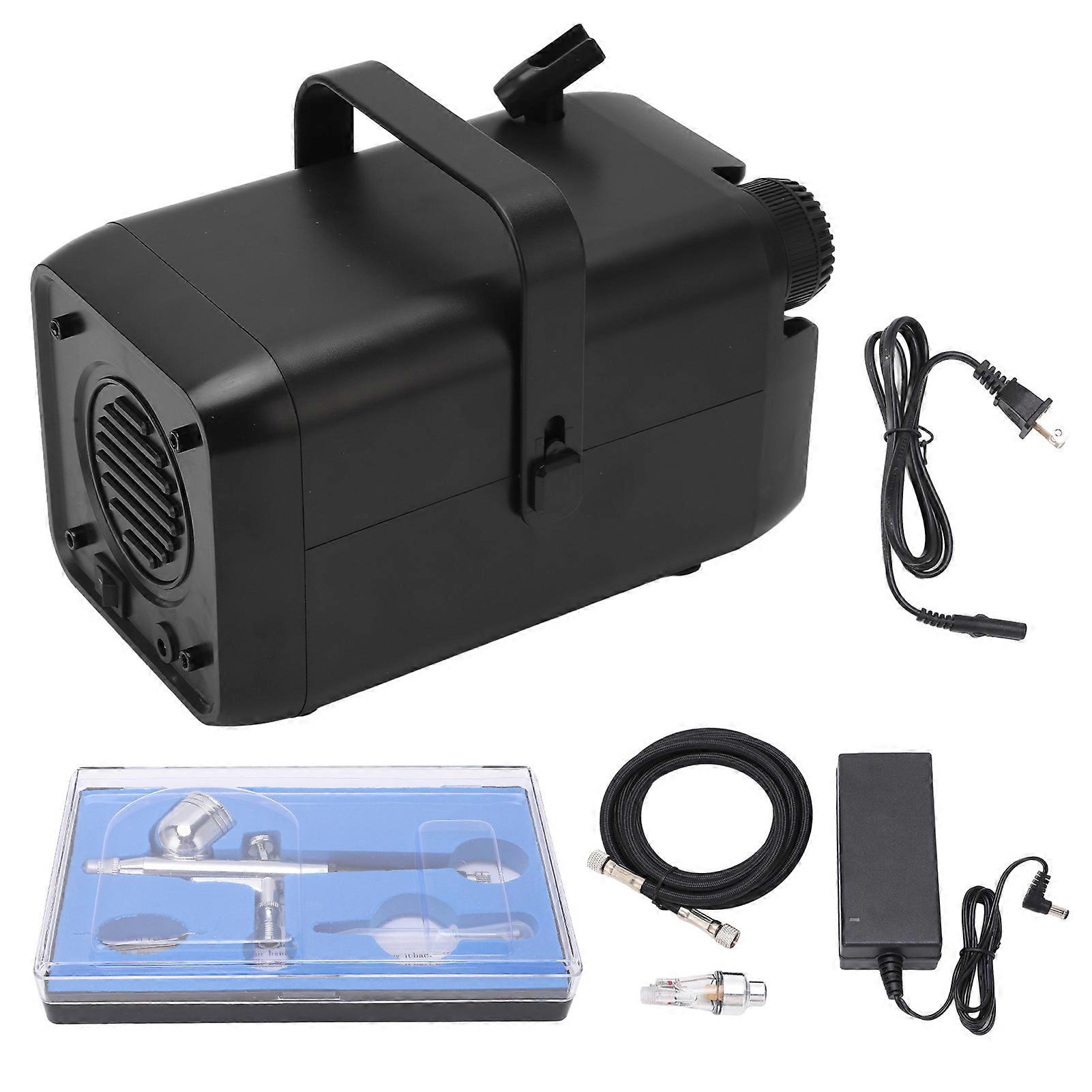 Airbrush Kit Black Professional Airbrush Gun Kit for Airbrush Art Cake Decoration DIY Make Up 100‑240V US Plug