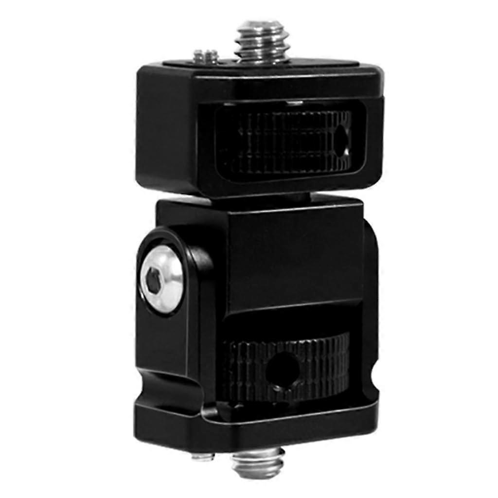 Cold shoe adapter, 1/4inch quick release, 360° rotatable, camera tripods for microphones, lights, monitors, mounts, Acc Dual Positioning Gim C.
