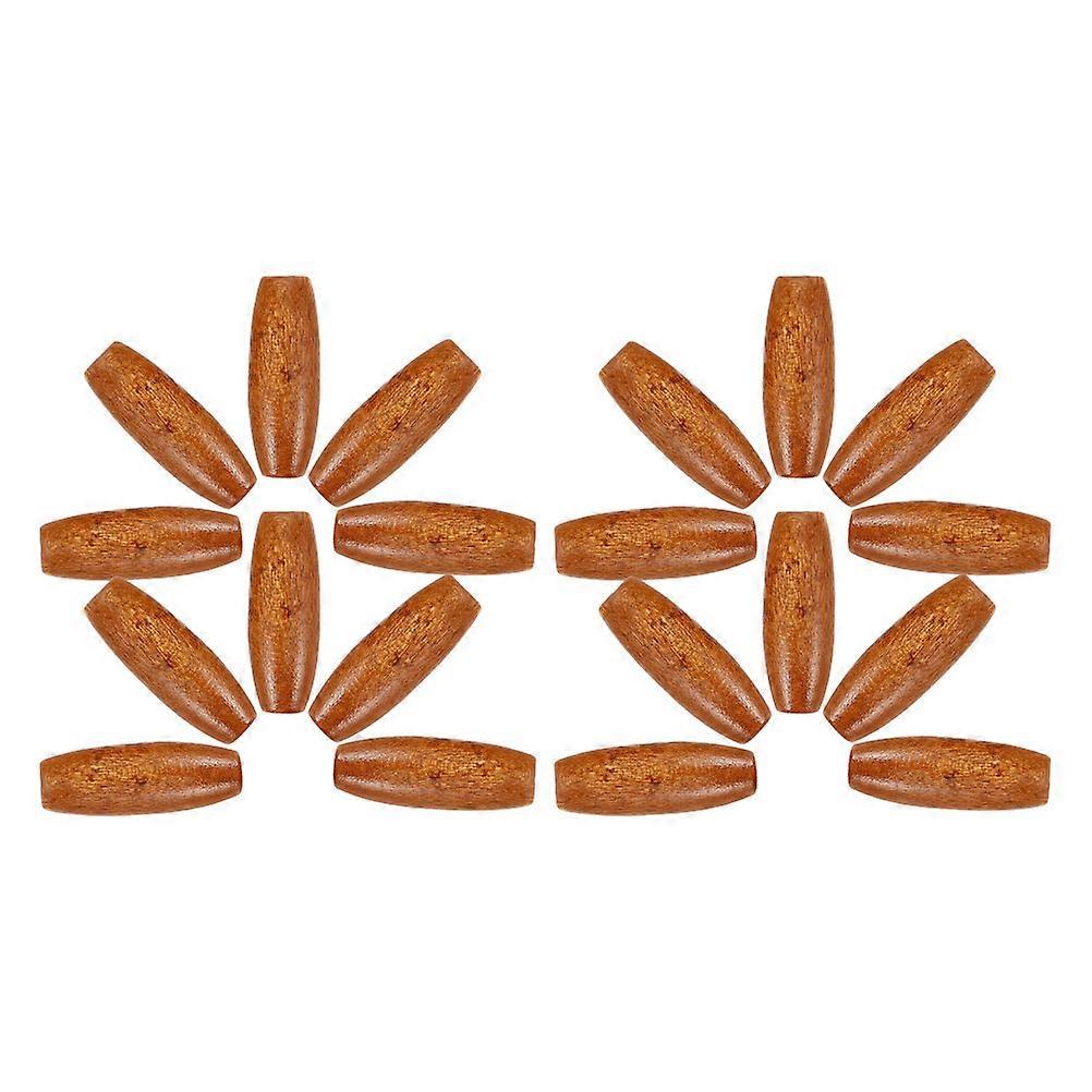 100pcs Oval Maple Wood Beads Large Hole Unfinished Wooden Spacer Beads for DIY Jewelry Making, Curtain, Garland & Craft Decoration