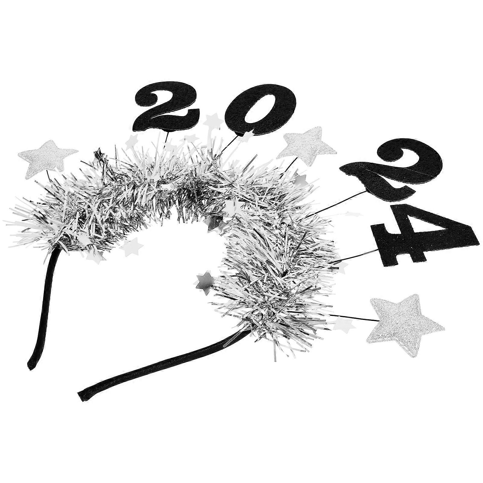 Sparkly Star Decor Headband Festive Hair Accessory for Year Celebrations, Parties, and Holiday Events