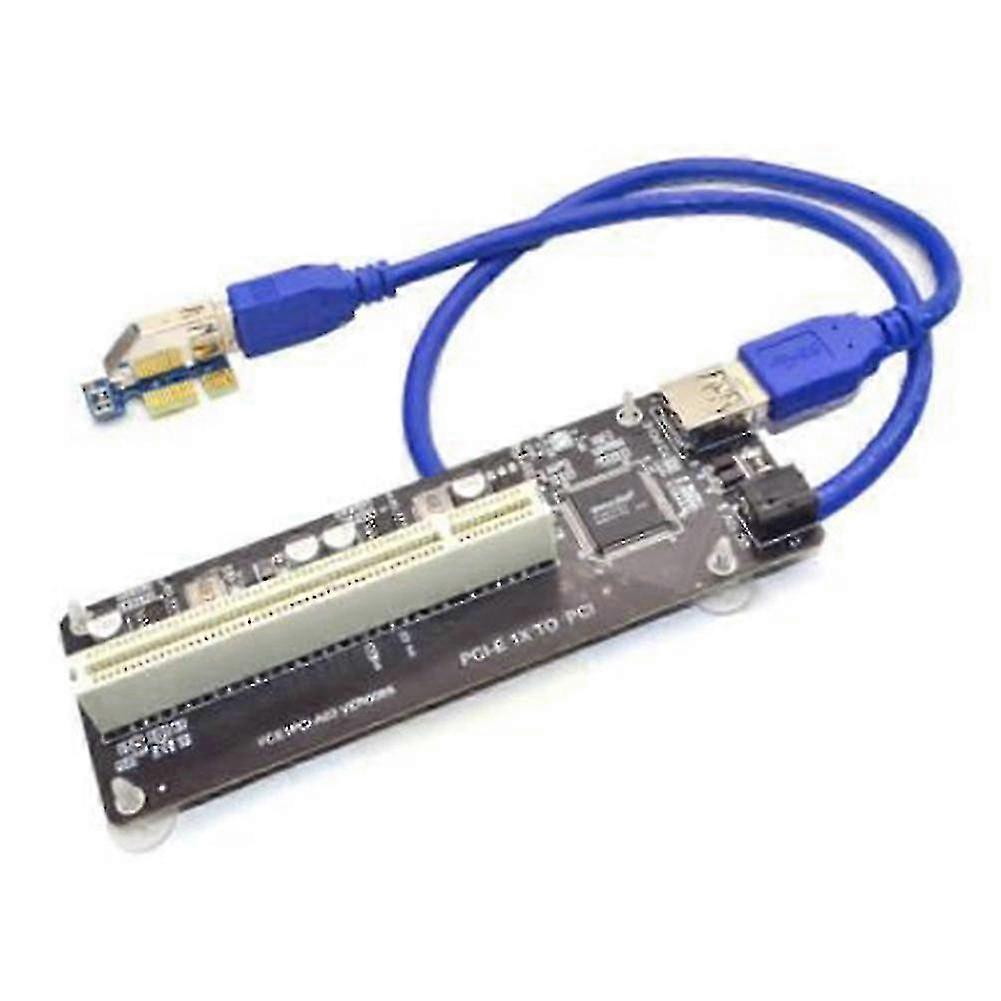 High Efficiency PCIe to PCI Riser Card Adapter with USB 3.0 Cable - PCI Express X1 Bus Card Converter for Improved Performance