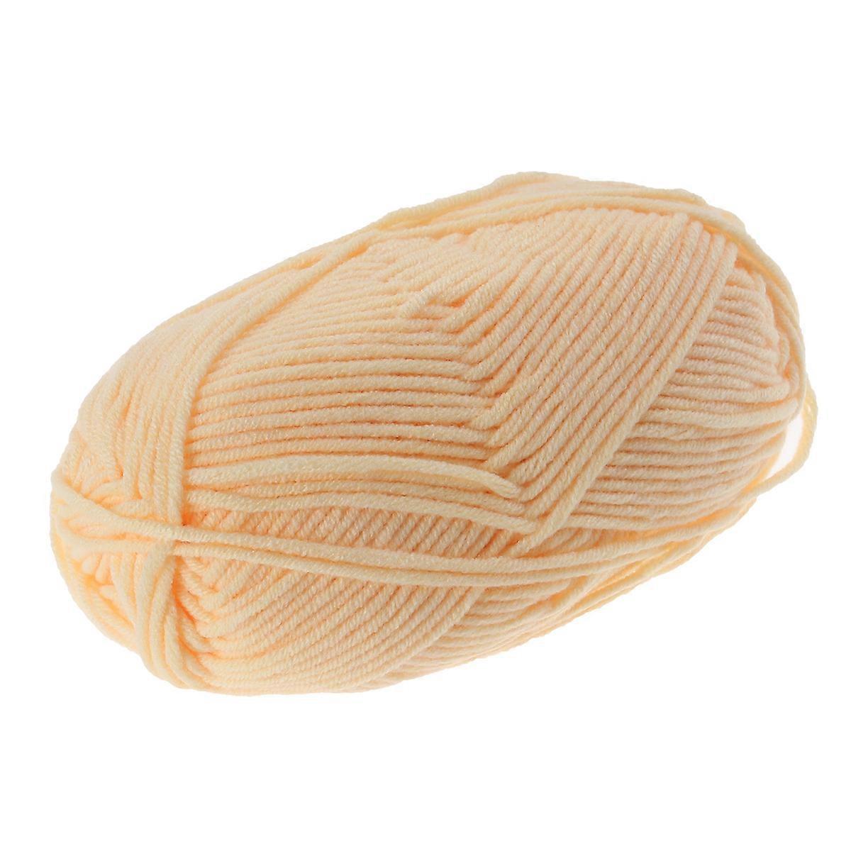 Light Yellow Milk Yarn for Knitting Super Soft and Comfortable Ideal for Hats Scarves 50g