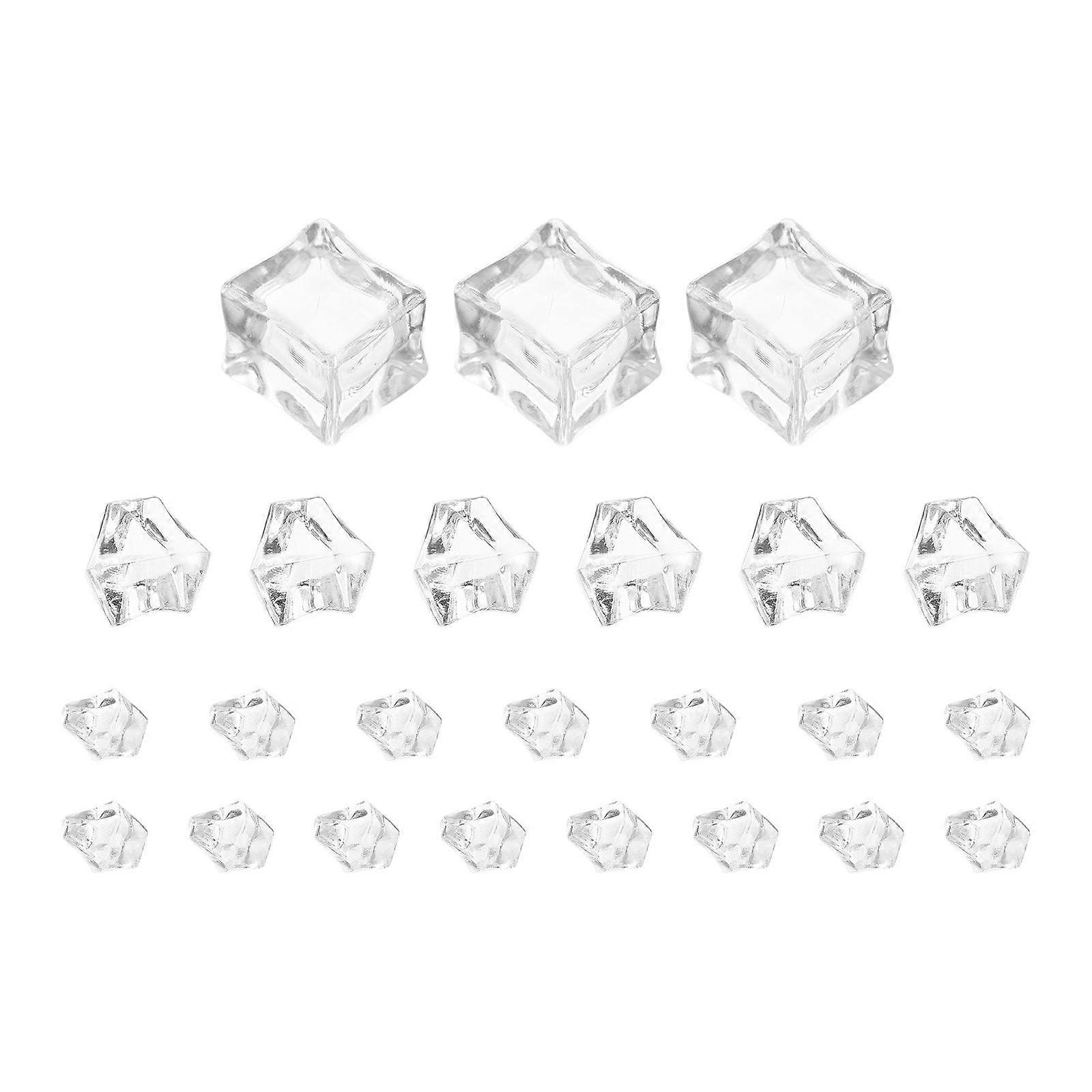 48pcs Simulated Ice Cubes Artificial Ice Cube Decor Ice Cube Props Home Decor