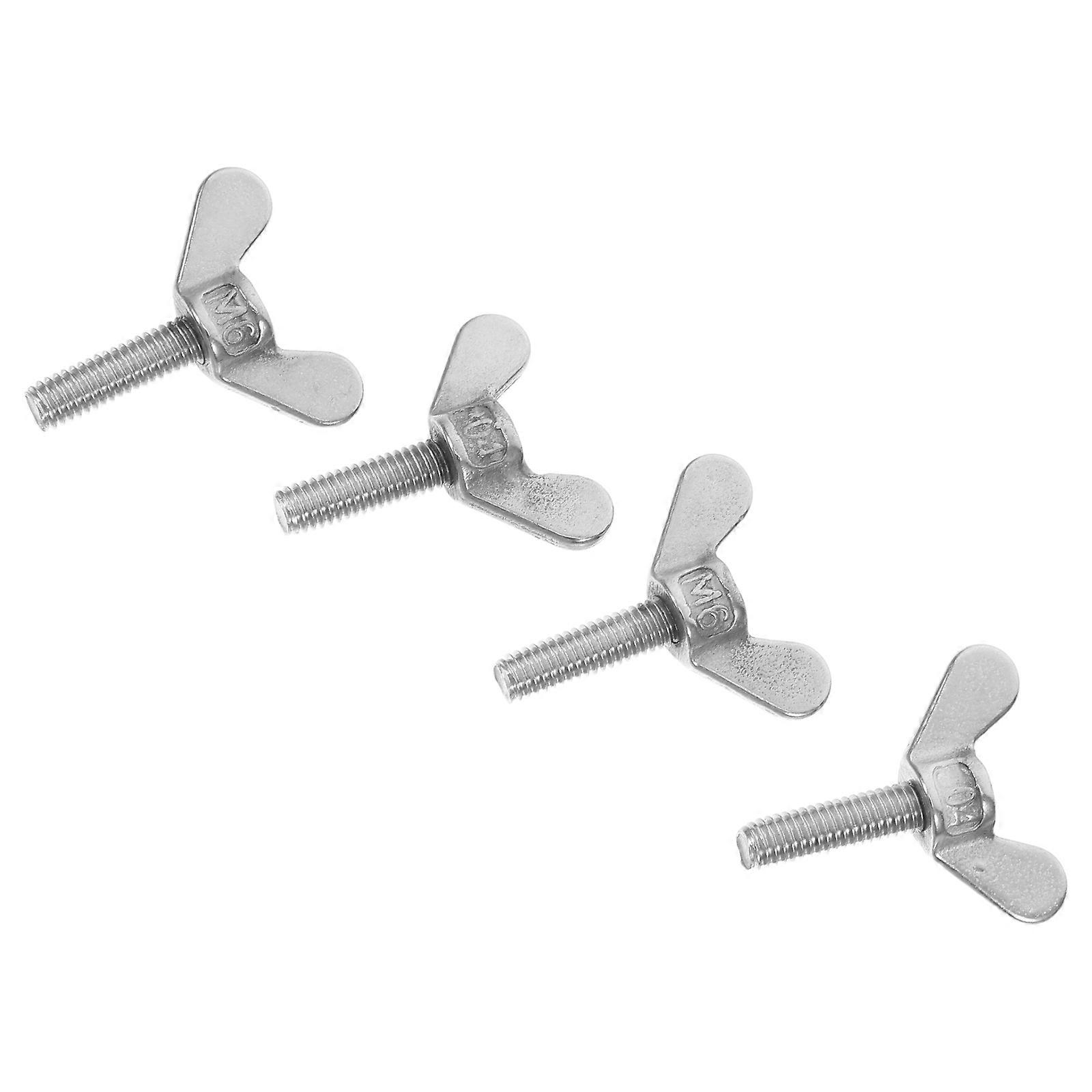 4Pcs Metal Butterfly Wing Bolts With Enhanced Stability For Flagpole Fixing And Installation In Sleek Polished Finish
