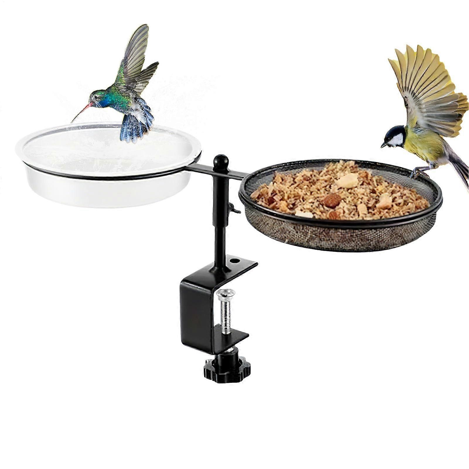 Vogeltränke Water Basin for Garden Birds | Removable Tray Bird Bath for Fences and Balcony Rails, Durable Design